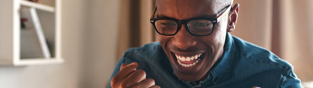 man happy about food safety and testing